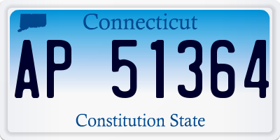 CT license plate AP51364