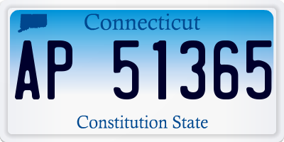 CT license plate AP51365