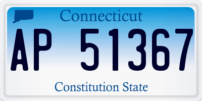 CT license plate AP51367