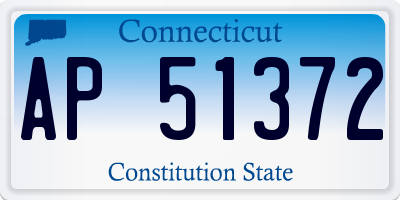 CT license plate AP51372