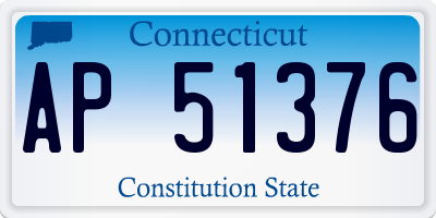 CT license plate AP51376