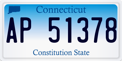 CT license plate AP51378