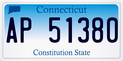 CT license plate AP51380