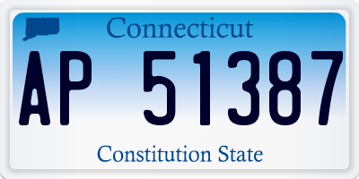 CT license plate AP51387
