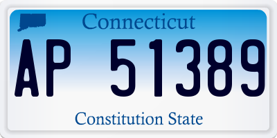 CT license plate AP51389