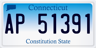 CT license plate AP51391