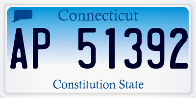 CT license plate AP51392