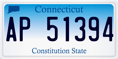 CT license plate AP51394
