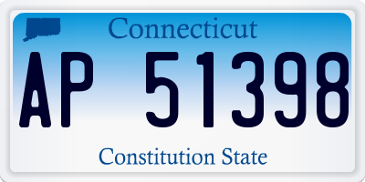 CT license plate AP51398