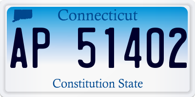 CT license plate AP51402