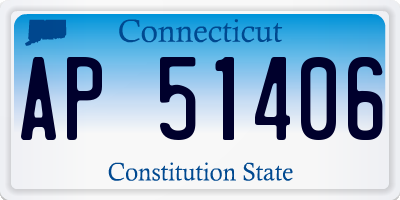 CT license plate AP51406