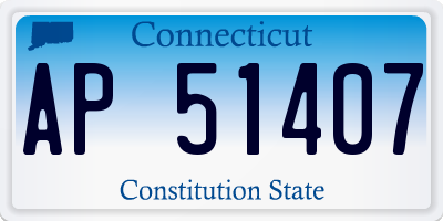 CT license plate AP51407