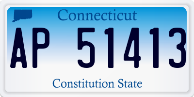 CT license plate AP51413