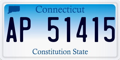 CT license plate AP51415