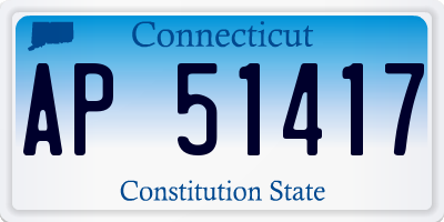 CT license plate AP51417