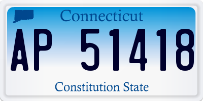 CT license plate AP51418