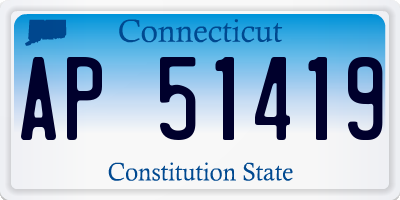 CT license plate AP51419