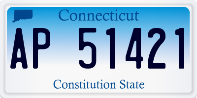 CT license plate AP51421