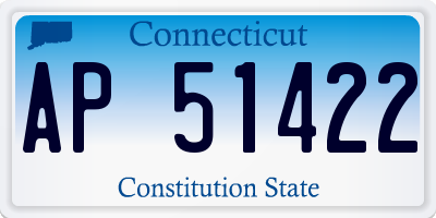CT license plate AP51422