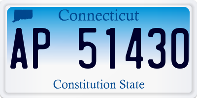 CT license plate AP51430