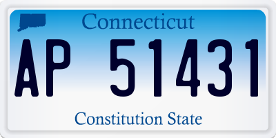 CT license plate AP51431