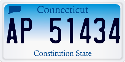 CT license plate AP51434