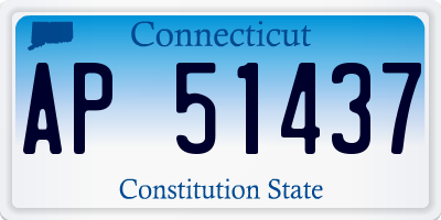CT license plate AP51437