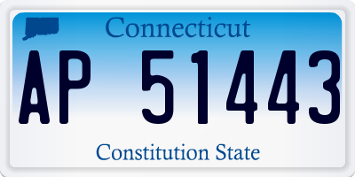 CT license plate AP51443