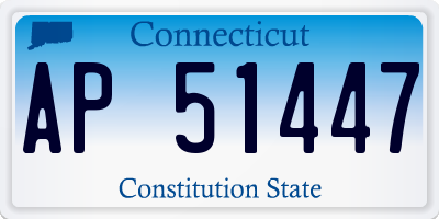 CT license plate AP51447