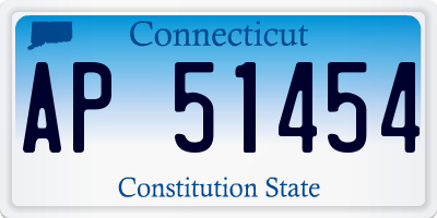 CT license plate AP51454