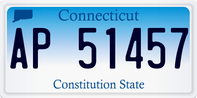 CT license plate AP51457