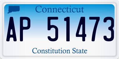 CT license plate AP51473