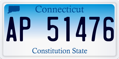 CT license plate AP51476