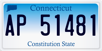CT license plate AP51481