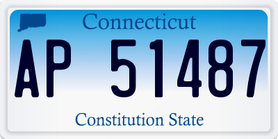 CT license plate AP51487