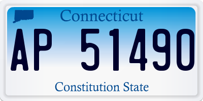 CT license plate AP51490