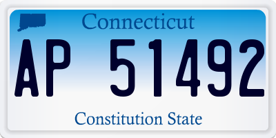 CT license plate AP51492