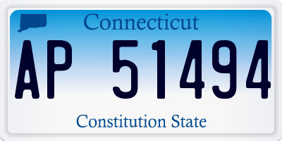 CT license plate AP51494