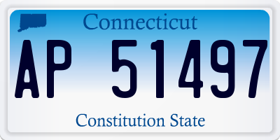 CT license plate AP51497