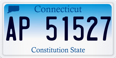 CT license plate AP51527
