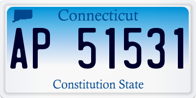 CT license plate AP51531