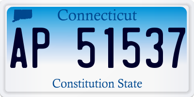 CT license plate AP51537