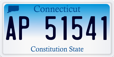 CT license plate AP51541