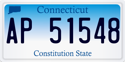 CT license plate AP51548