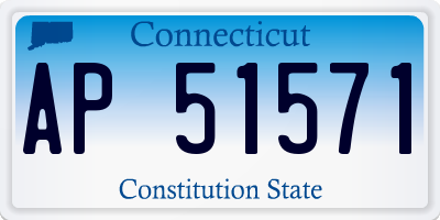 CT license plate AP51571