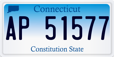 CT license plate AP51577