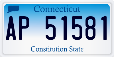 CT license plate AP51581