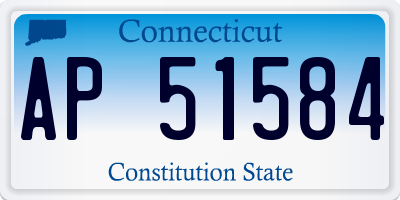 CT license plate AP51584