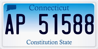 CT license plate AP51588