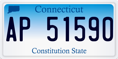 CT license plate AP51590